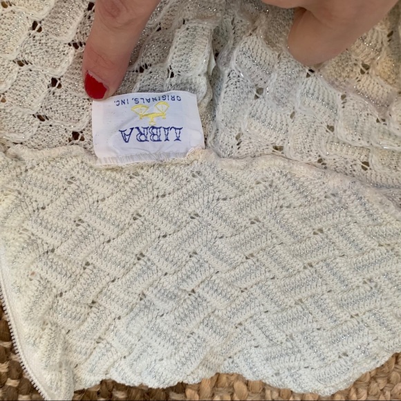 Vintage 70s Knit Metallic Bodysuit Turtleneck S/M - Picture 3 of 13